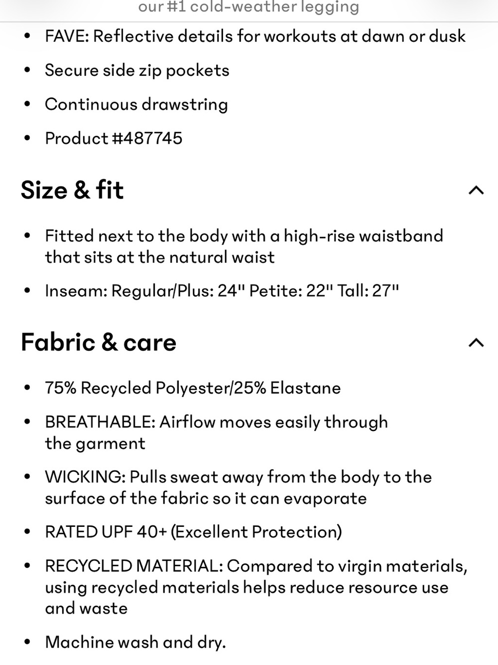Athleta Ranier High Rise Legging - Picture 8 of 9